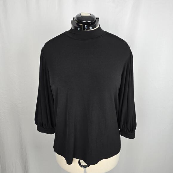 Eloquii Mock Neck Sweater Women's 14/16 Black Third Quarter Sleeve - Picture 15 of 15